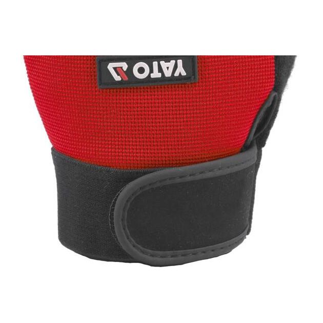 Рукавиці захисні для велосипедистів YATO, розмір 11, штучна шкіра, фото , изображение 7 | SNABZHENIE.com.ua