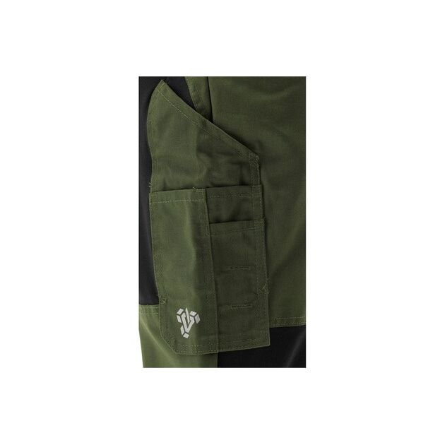 Штани робочі YATO 4-WAY стреч, зелено-чорні, 2XL, 11 кишень, фото , изображение 9 | SNABZHENIE.com.ua