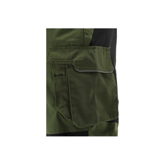 Штаны рабочие 4-WAY стрейч SERWAL зелено-чёрные YATO XL 11 карманов, фото , изображение 8 | SNABZHENIE.com.ua