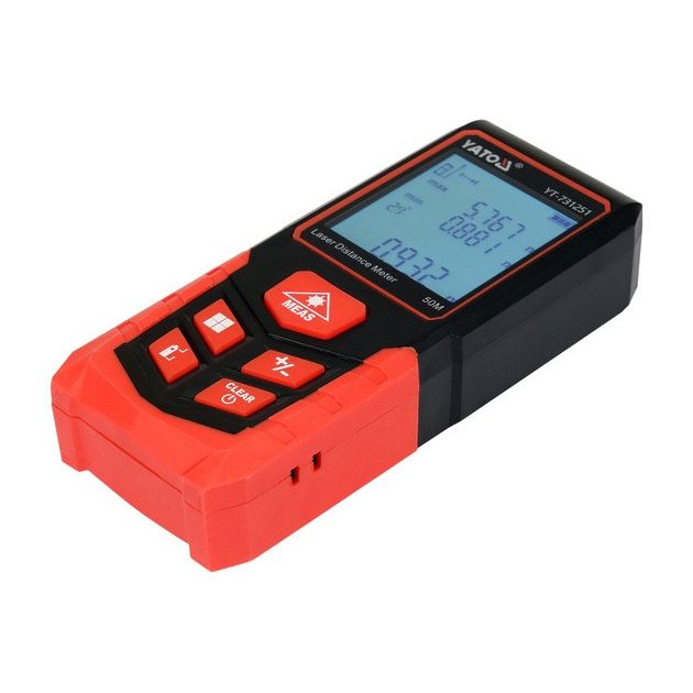 Лазерний далекомір YATO 50м, LCD-екран, похибка ±2мм, 2-AAA, фото , изображение 4 | SNABZHENIE.com.ua
