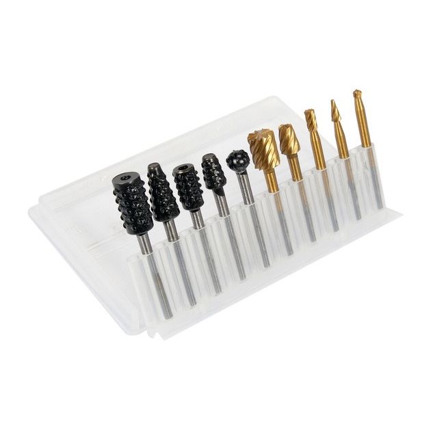 Фрезы разной формы для мини-шлифмашинок YATO, Ø= 2-16 мм, 10 шт., фото , изображение 2 | SNABZHENIE.com.ua