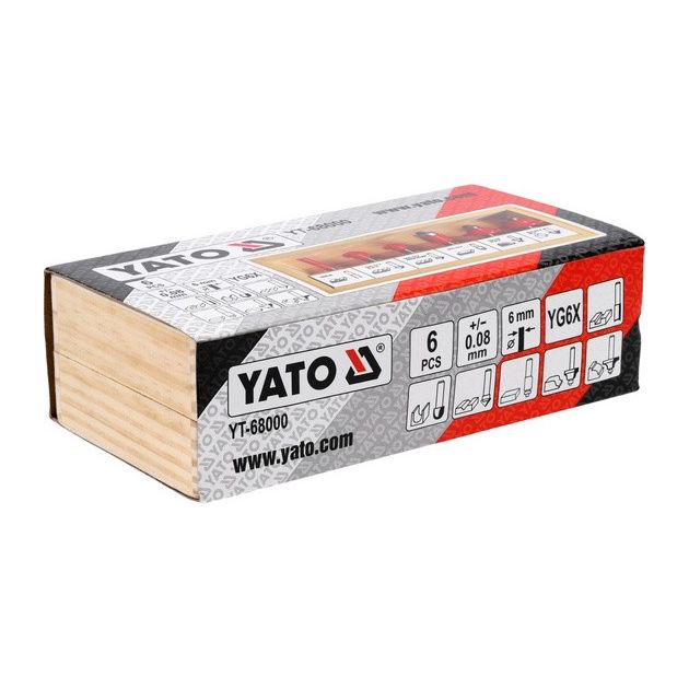 Фрезы по дереву YATO Ø 6 мм, 6 шт, шпиндель [50] YT-68000, фото , изображение 4 | SNABZHENIE.com.ua