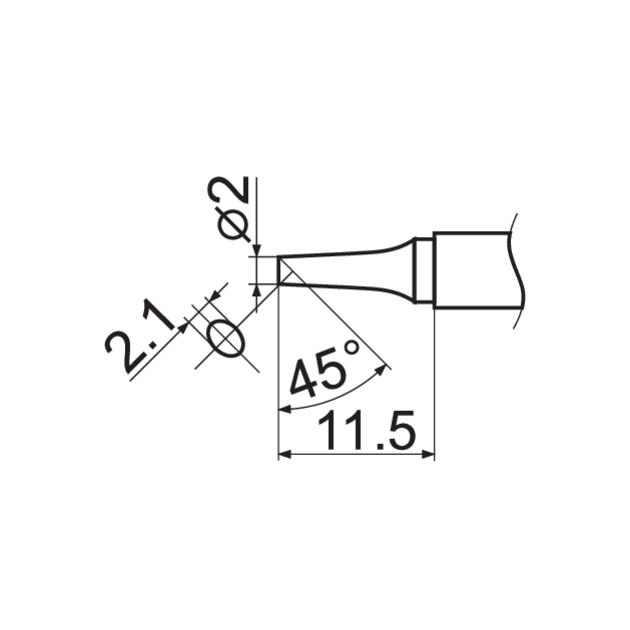 Наконечник для точечной пайки YATO с грелкой, 150мм, тип T12-BC2, фото , изображение 5 | SNABZHENIE.com.ua