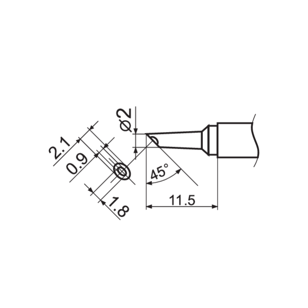 Наконечник для точечной пайки YATO с грелкой, 150мм, тип T12-BCM2, фото , изображение 5 | SNABZHENIE.com.ua