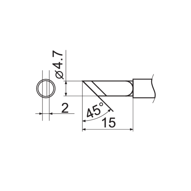 Наконечник для точковой пайки YATO, 153мм, тип T12-K, 15х4,7х2 мм, фото , изображение 5 | SNABZHENIE.com.ua