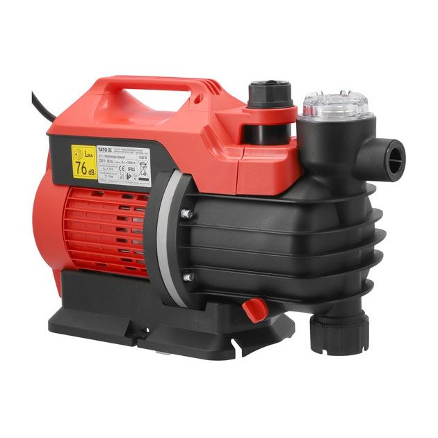 Насосная станция YATO: 1300 Вт, 5000 л/ч, глубина 8м, высота 53м, фото , изображение 2 | SNABZHENIE.com.ua