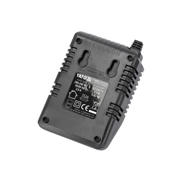 Зарядное устройство YATO 18В 2А с охлаждением для Li-Ion аккумуляторов 230B, фото , изображение 4 | SNABZHENIE.com.ua