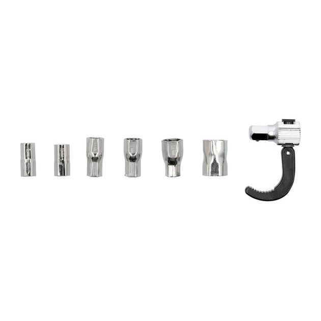 Ключ для монтажа сантехники на шарнире YATO, 8 элементов, с головками 9-17 мм, фото , изображение 3 | SNABZHENIE.com.ua