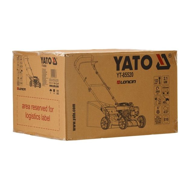 Газонокосарка бензинова YATO 2,1 кВт, ширина різання: Ø= 41 см, травозбірник - 40 л, фото , зображення 14 | SNABZHENIE.com.ua Газонокосарка бензинова YATO 2,1 кВт, ширина різання: Ø= 41 см, травозбірник - 40 л, фото , зображення 14 | SNABZHENIE.com.ua