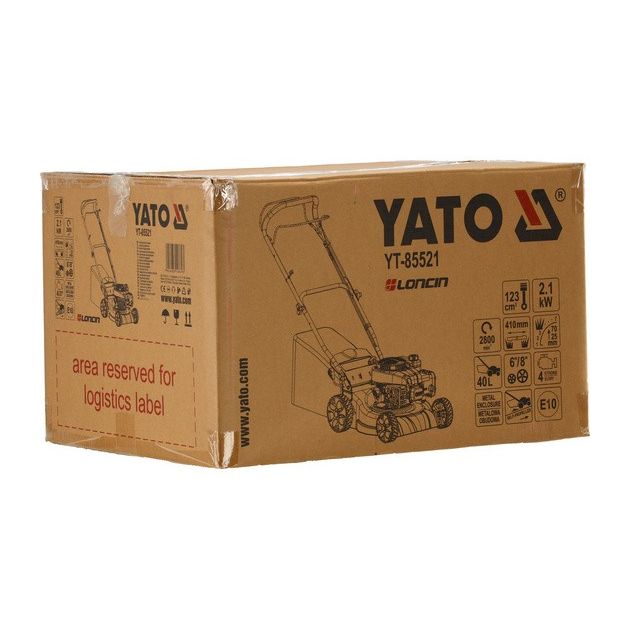 Газонокосарка бензинова YATO з приводом: 1,9 кВт, ширина різання: Ø= 41 см, травозбірник - 40 л, фото , зображення 14 | SNABZHENIE.com.ua Газонокосарка бензинова YATO з приводом: 1,9 кВт, ширина різання: Ø= 41 см, травозбірник - 40 л, фото , зображення 14 | SNABZHENIE.com.ua