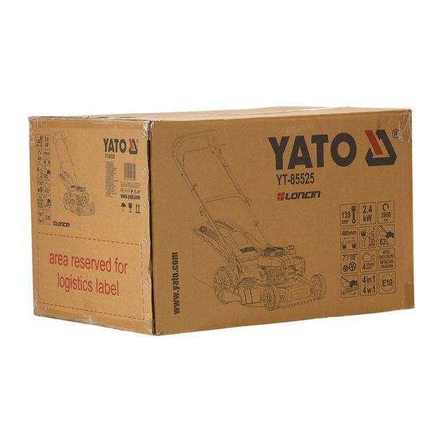 Газонокосарка бензинова YATO з приводом 2,4 кВт, ширина різання Ø= 46 см, травозбірник 62 л, фото , зображення 16 | SNABZHENIE.com.ua Газонокосарка бензинова YATO з приводом 2,4 кВт, ширина різання Ø= 46 см, травозбірник 62 л, фото , зображення 16 | SNABZHENIE.com.ua
