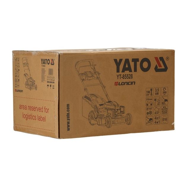 Газонокосарка бензинова YATO з приводом 3,5 кВт, ширина різання Ø= 51 см, травозбірник 62 л, фото , зображення 17 | SNABZHENIE.com.ua Газонокосарка бензинова YATO з приводом 3,5 кВт, ширина різання Ø= 51 см, травозбірник 62 л, фото , зображення 17 | SNABZHENIE.com.ua