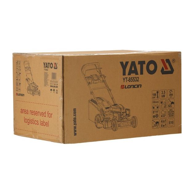 Газонокосарка бензинова YATO з приводом 3,5 кВт, ширина різання Ø= 53 см, травозбірник 62 л, фото , зображення 18 | SNABZHENIE.com.ua Газонокосарка бензинова YATO з приводом 3,5 кВт, ширина різання Ø= 53 см, травозбірник 62 л, фото , зображення 18 | SNABZHENIE.com.ua