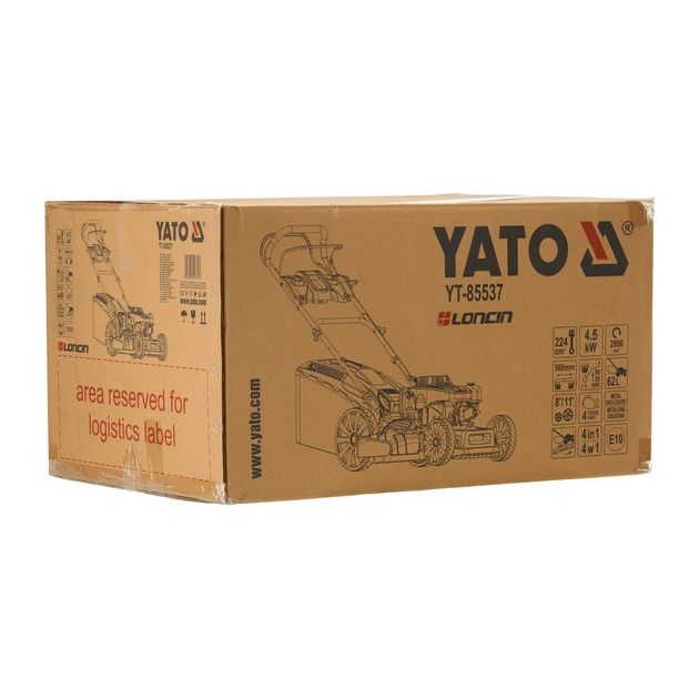 Газонокосарка бензинова YATO з приводом: 4,5 кВт, ширина різання: Ø= 56 см, травозбірник - 62 л, фото , зображення 16 | SNABZHENIE.com.ua Газонокосарка бензинова YATO з приводом: 4,5 кВт, ширина різання: Ø= 56 см, травозбірник - 62 л, фото , зображення 16 | SNABZHENIE.com.ua