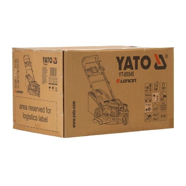 Газонокосарка бензинова YATO з приводом 3,5 кВт, ширина різання Ø= 53 см, травозбірник 62 л, фото , зображення 16 | SNABZHENIE.com.ua Газонокосарка бензинова YATO з приводом 3,5 кВт, ширина різання Ø= 53 см, травозбірник 62 л, фото , зображення 16 | SNABZHENIE.com.ua
