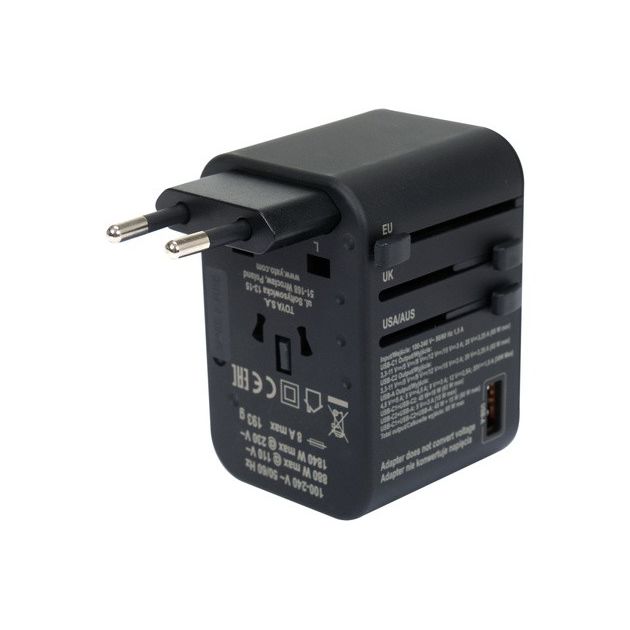 Адаптер-розетка YATO 110-240 В, 8А, універсальні гнізда і вилки, фото , изображение 3 | SNABZHENIE.com.ua