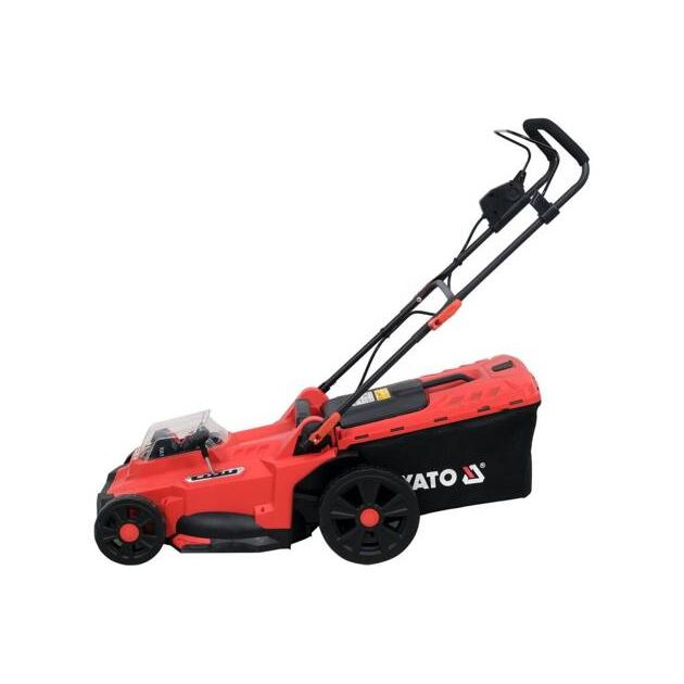 Газонокосарка YATO 4-колісна, акум. 2x Li-Ion 18В, 43см, 50л, фото , изображение 3 | SNABZHENIE.com.ua Газонокосарка YATO 4-колісна, акум. 2x Li-Ion 18В, 43см, 50л, фото , изображение 3 | SNABZHENIE.com.ua