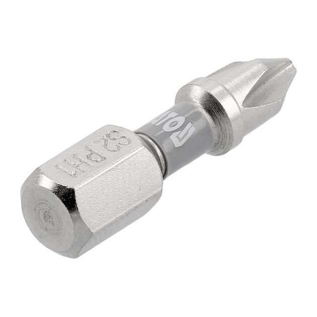 Насадка YATO PH1 25мм, 6-гранн. шпиндель, никелированная, 2шт., фото , изображение 3 | SNABZHENIE.com.ua