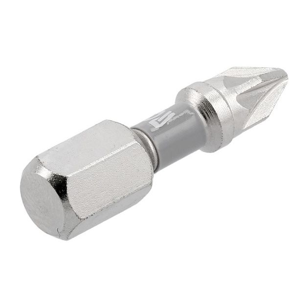 Викрутка YATO PZ1 х 25мм, 6-гран шпиндель 1/4, никелированная, 2шт., фото , изображение 3 | SNABZHENIE.com.ua