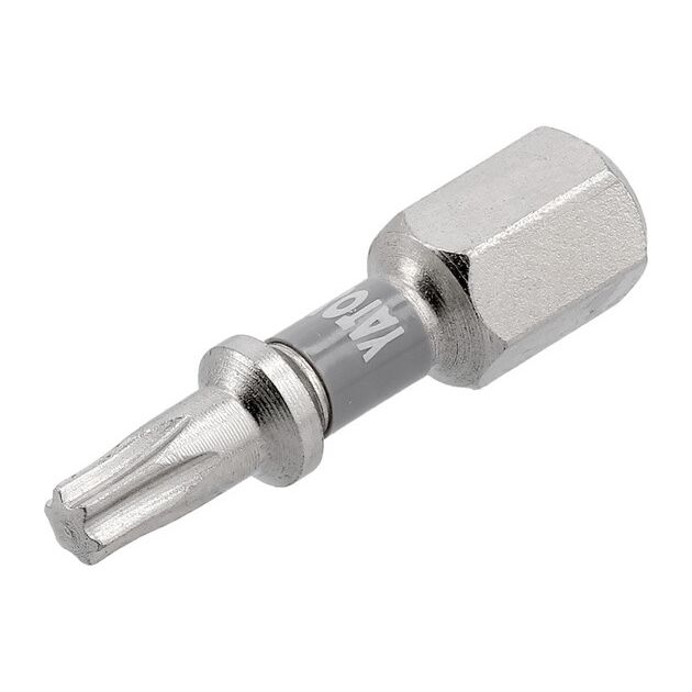 Насадка YATO TORX T15, 25 мм, 6-грань 1/4", нікельована, 2 шт., фото , зображення 2 | SNABZHENIE.com.ua