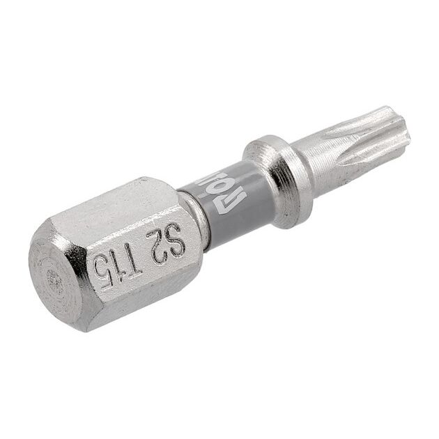 Насадка YATO TORX T15, 25 мм, 6-грань 1/4", нікельована, 2 шт., фото , зображення 3 | SNABZHENIE.com.ua