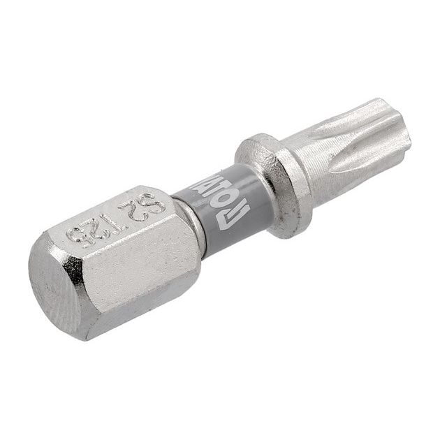 Насадка YATO TORX T25 25 мм, 6-гран 1/4, никель, 2 шт. YT-78014, фото , зображення 3 | SNABZHENIE.com.ua