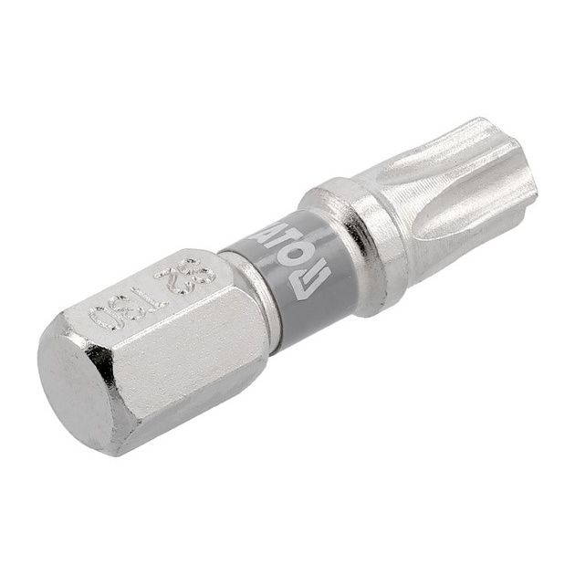 Насадка YATO TORX T30, 25 мм, 1/4", 2 шт., нікельована, фото , зображення 3 | SNABZHENIE.com.ua