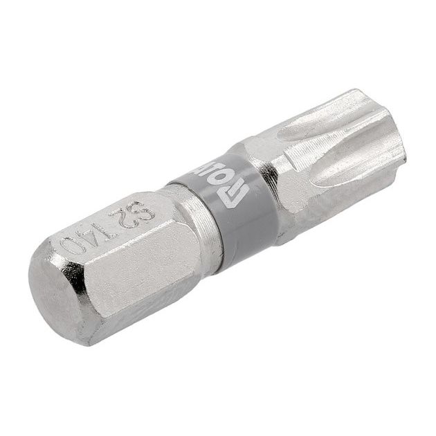 Насадка викруткова YATO TORX T40, 25 мм, 1/4", никель, 2 шт., фото , изображение 3 | SNABZHENIE.com.ua