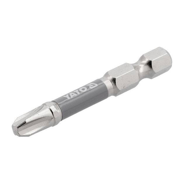 Насадка YATO PH3 x 50 мм, 6-гран. шпиндель 1/4, никелированная, 2 шт., фото , изображение 2 | SNABZHENIE.com.ua