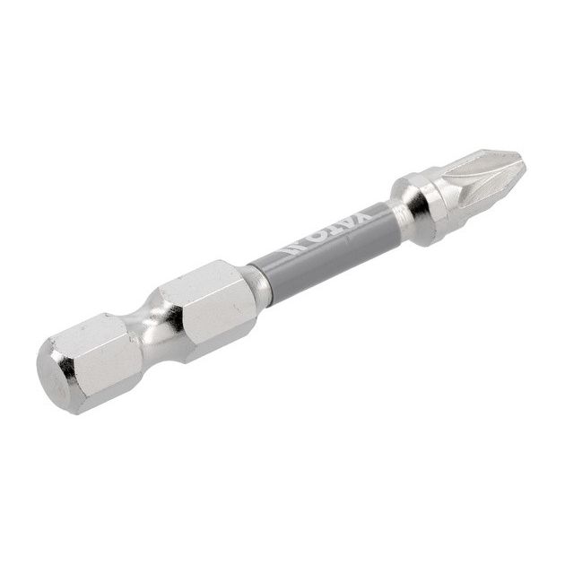 Насадка YATO PZ2 50мм, 6-грань 1/4, нікель, 2шт., фото , зображення 3 | SNABZHENIE.com.ua