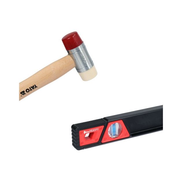 Ударостойкий уровень с магнитами YATO, 1 м, 3 капсулы, 2 ручки, фото , изображение 10 | SNABZHENIE.com.ua