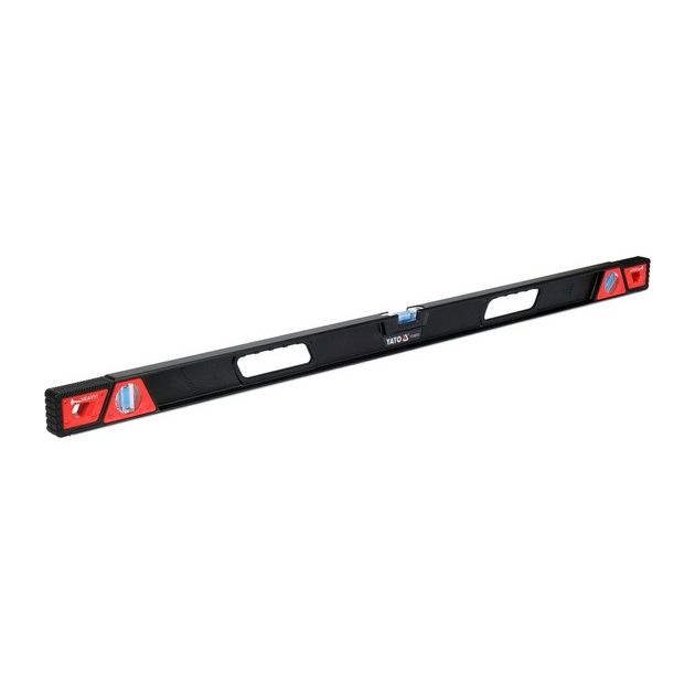 Ударостойкий уровень с магнитами YATO, 1 м, 3 капсулы, 2 ручки, фото , изображение 3 | SNABZHENIE.com.ua