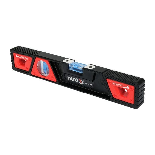 Рівень ударостійкий з магнітами YATO 30 см, 2 капсули в алюмінієвому корпусі, фото , зображення 2 | SNABZHENIE.com.ua