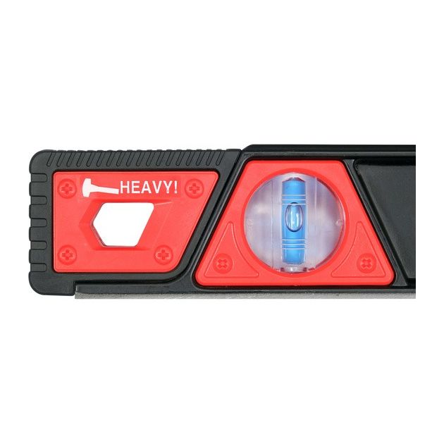 Ударостойкий уровень с магнитами YATO: L= 60 см, 3 капсулы, 2 ручки, фото , изображение 5 | SNABZHENIE.com.ua