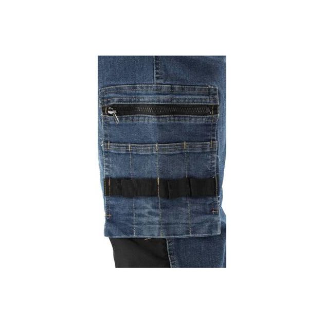 Рабочие джинсы стрейч YATO размер L/XL, 17 карманов, темно-синие, фото , изображение 15 | SNABZHENIE.com.ua