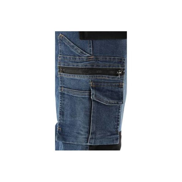 Штани робочі джинсові стрейч YATO, розмір XL, темно-сині, 17 кишень, фото , изображение 16 | SNABZHENIE.com.ua