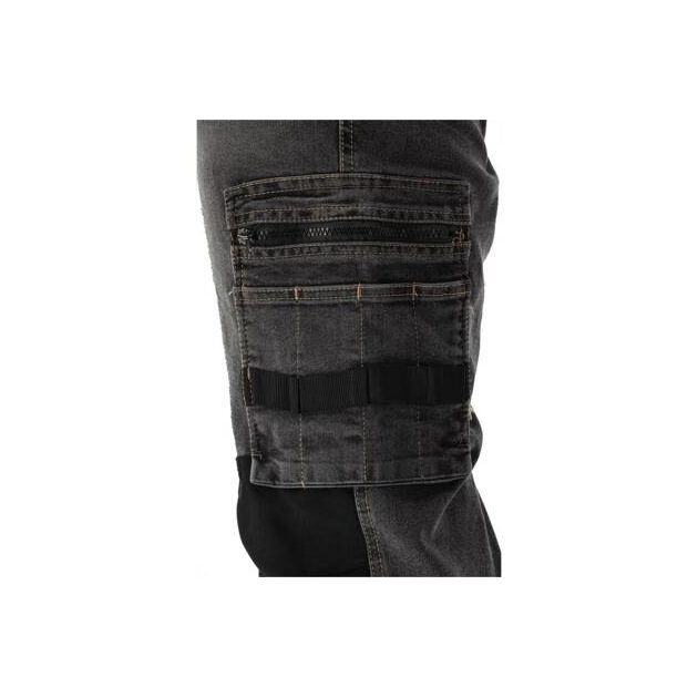 Штани джинсові стрейч YATO L, 90-98 см, 180-188 см, сірі, 17 кишень, фото , изображение 15 | SNABZHENIE.com.ua