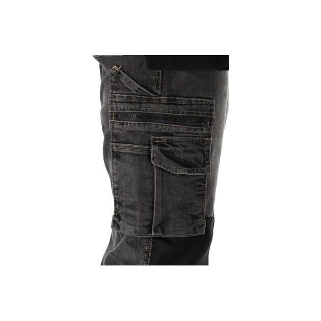 Штани джинсові стрейч YATO L, 90-98 см, 180-188 см, сірі, 17 кишень, фото , изображение 16 | SNABZHENIE.com.ua