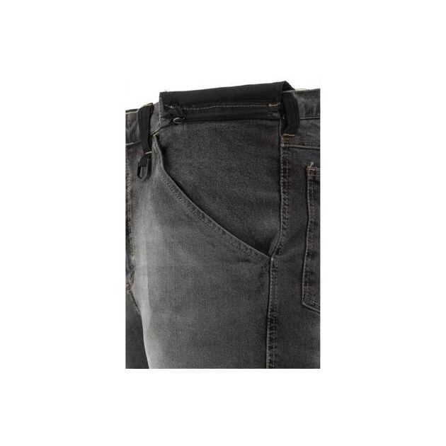 Штаны рабочие джинсовые стрейч YATO L/XL, серые, 17 карманов, 71% хлопок, фото , изображение 13 | SNABZHENIE.com.ua