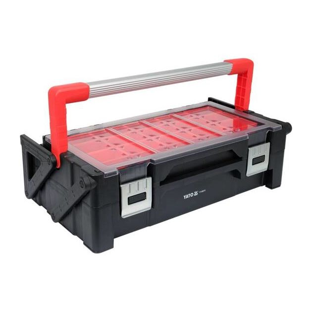Ящик пластиковый складной YATO с 21 ячейкой, 560x305x165 мм, фото , изображение 5 | SNABZHENIE.com.ua