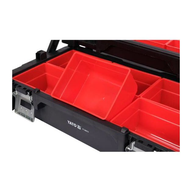 Ящик пластиковый складной YATO с 21 ячейкой, 560x305x165 мм, фото , изображение 13 | SNABZHENIE.com.ua