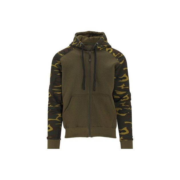 Худі з капюшоном і блискавкою YATO, розмір L, 2 кишені, колір хакі; матеріал: 80% бавовна, 20% поліестер, фото , зображення 5 | SNABZHENIE.com.ua