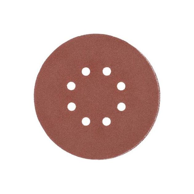 Круг шліфувальний YATO з наждачним папером з липучкою Ø 150 мм, Р100, 8 отворів, 50 шт, фото , зображення 3 | SNABZHENIE.com.ua
