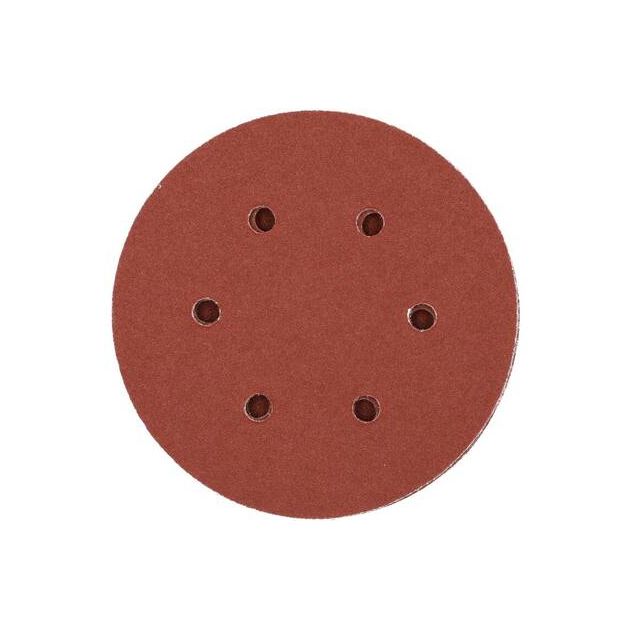 Круг шліфувальний з наждачним папером з липучкою YATO: Ø= 150мм, Р120, 6 отв до YT-09739, -09740, 50шт, фото , зображення 3 | SNABZHENIE.com.ua