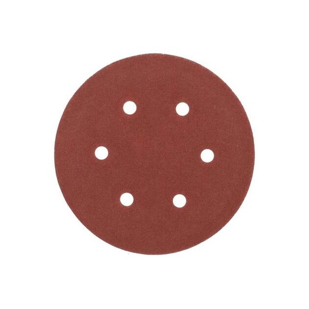 Круг шліфувальний з наждачним папером з липучкою YATO: Ø= 150мм, Р150, 6 отворів до YT-09739, -09740, 50шт, фото , зображення 3 | SNABZHENIE.com.ua