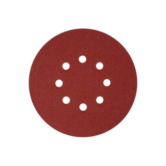 Круг шліфувальний з наждачним папером з липучкою YATO: Ø= 150мм, Р180, 8 отворів до YT-82206, -82207, 50шт, фото , зображення 3 | SNABZHENIE.com.ua
