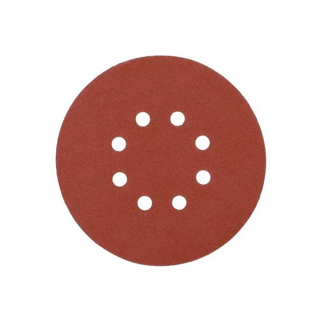 Круг шліфувальний з наждачного паперу з липучкою YATO: Ø= 150мм, Р220, 8 отворів до YT-82206, -82207, 50шт, фото , зображення 3 | SNABZHENIE.com.ua