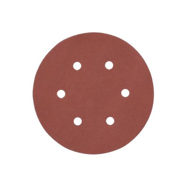 Круг шліфувальний з наждачним папером з липучкою YATO: Ø= 150мм, Р240, 6 отворів до YT-09739, -09740, 50шт, фото , зображення 3 | SNABZHENIE.com.ua