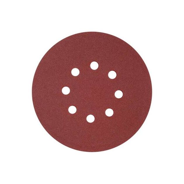 Круг шліфувальний з наждачним папером з липучкою YATO: Ø= 150мм, Р240, 8 отворів до YT-82206, -82207, 50шт, фото , зображення 3 | SNABZHENIE.com.ua