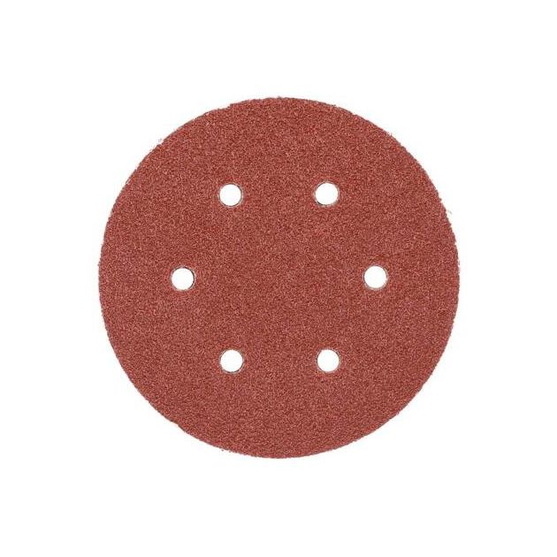 Круг шліфувальний з наждачним папером з липучкою YATO: Ø= 150мм, Р40, 6 отворів до YT-09739, -09740, 50 шт, фото , зображення 3 | SNABZHENIE.com.ua